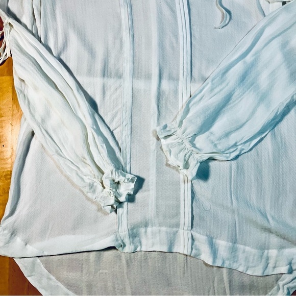 Vintage Urban Outfitters Free People Boho Peasant Tunic White Cottage Blouse Top - Picture 3 of 9